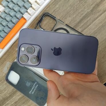телефон fly ds128: IPhone 14 Pro, 128 ГБ, Deep Purple, Беспроводная зарядка, Face ID