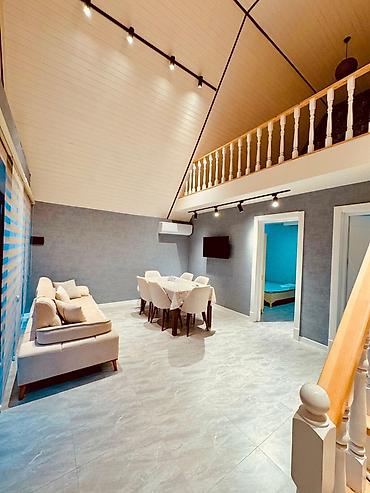 аренда дач в баку: A‑frame dizaynlı müasir bağ evi - Geniş vitrajlı fasad, yüksək tavan — 6