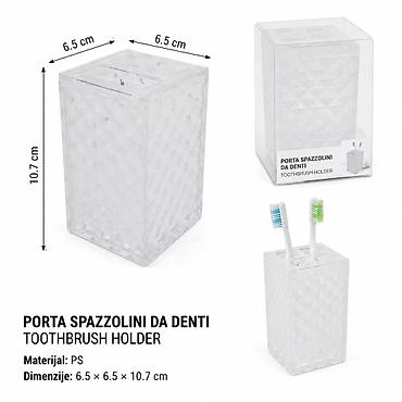 KMT Držač za četkice sa romboidnim dezenom, beli (SKU: 3213167)