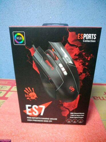 Материнские платы: Новая Мышка A4TECH BLOODY ES7 ESPORTS RGB MOUSE BLACK 6000CPI USB Цена