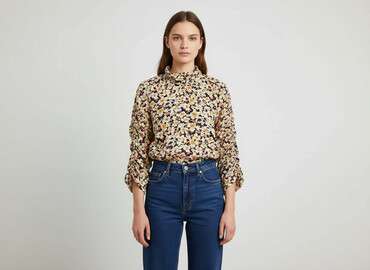 sukienki w kwiaty allegro: Women's blouse, size S