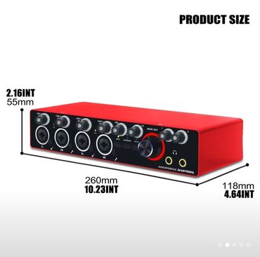 Səs kartları: USB Audio İnterfeys – 24-bit/192 kHz Yeni başlayanlar üçün 4 Kanallı — 2