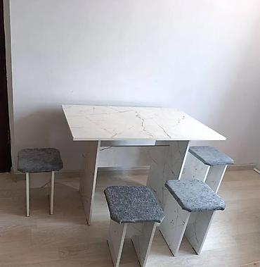 столик для чтения корана: Кухонный комплект: стол + 4 табурета - Комплектация: прямоугольный — 3