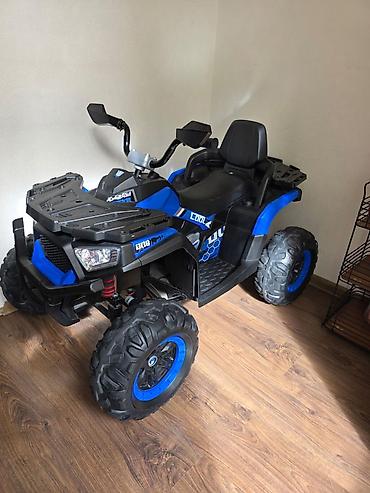 mini atv: Uşaq üçün elektrikli ATV (kvadrotsikl) - Rəng: mavi-qara - Güclü — 1