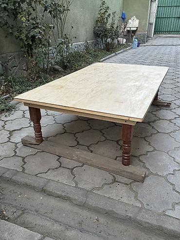 стол из фанеры: Продаю новый стол из фанеры, ножки из дерева карагач. 150х90 см высота — 1