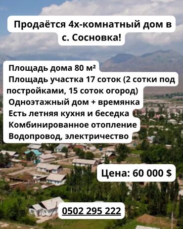 продаю дом в рабочем городке: Дом, 80 м², 4 комнаты, Собственник, Косметический ремонт