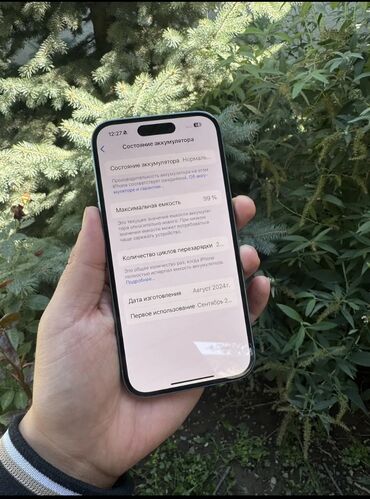 Apple iPhone: IPhone 16, Колдонулган, 128 ГБ, Blue Titanium