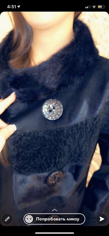 Пальто: Каракуль молодая с норкой молочная кашемировая пальто и пальто чёрная at lalafo.kg — 2 Пальто: Каракуль молодая с норкой молочная кашемировая пальто и пальто чёрная — 2