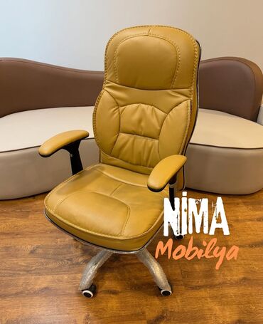Ofis və oyun kresloları: Yeni, Təkərli, Qolları tənzimlənir, Dəri — 2