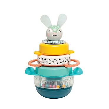 nocne pelene: Taf Toys dindolino – šarena igračka za slaganje sa prijateljskim zekom — 1