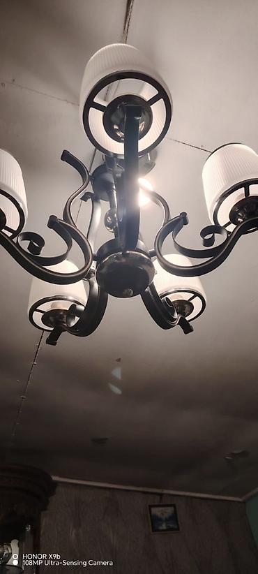 islənmis lyust: Çılçıraq, 6 lampa, Metal — 3