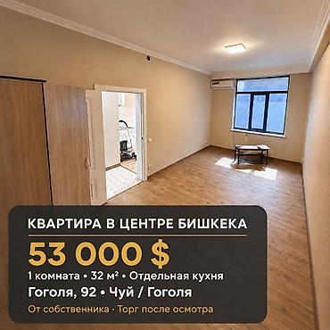 Квартира в центре Бишкека 1-комнатная квартира с отдельной кухней на