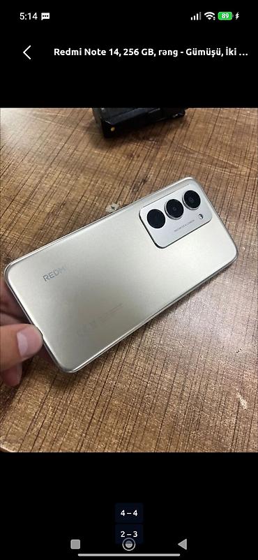huawei 4g router 2: Redmi Note 14, 256 GB, rəng - Gümüşü, İki sim kartlı — 1