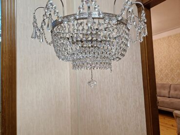 işıqlandırma: Çılçıraq, 3 lampa, Xrustal