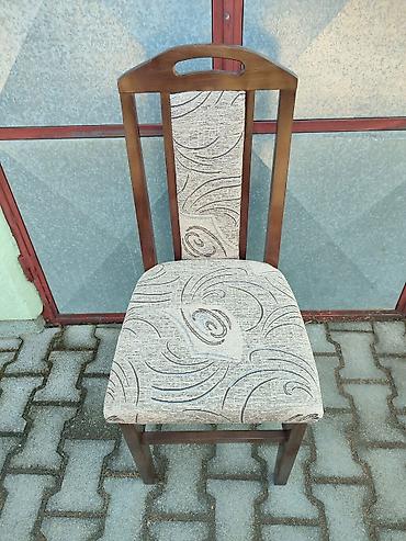 Stolice: Drvena trpezarijska stolica sa naslonom - Konstrukcija: masivno drvo — 7