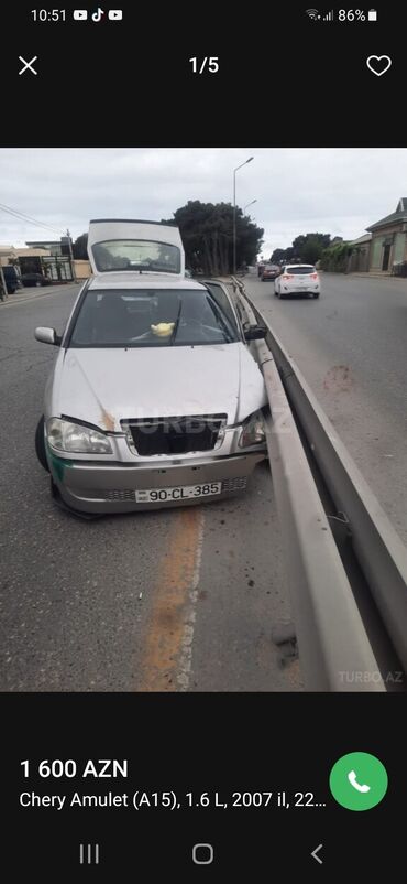 Digər avtomobil ehtiyat hissələri: Chery amulet 2008 ve 2009.1.6mator ve 1.5mator.sökulub ehtiyat — 2