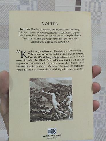 Художественная литература: Məhsul: Kitab – “Kandīd, yaxud Optimizm” (povest) Müəllif: Volter — 2