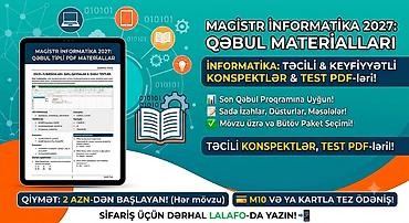 şantaj kitab pdf indir: Məhsul: Magistr İnformatika 2027 – Qəbul tipli PDF materialları - — 1