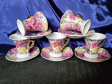 Kuhinjski setovi: Soljice nove,vintaz za kafu. Porcelanske soljice za kafu. Komada 5 u — 1