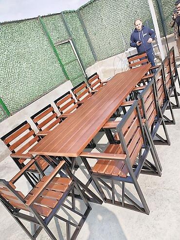 demir stol stullar: Metalkarkaslı bağ-mebel dəsti - Məhsul: Açıq hava üçün metal karkaslı — 3