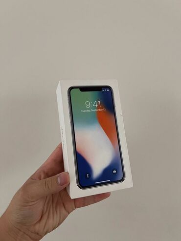 lightning кабель: IPhone X, 64 ГБ, Күмүш, Куту, 78 %