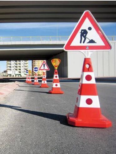 Təhlükəsizlik sistemləri: KONUS 60sm Hündürlüyü 60 sm Çəkisi 5 kq YOL TƏHLÜKƏZLİK NİŞANLARININ — 2