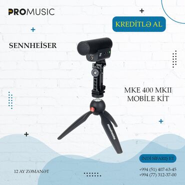 Audio: Sennheiser MKE 400 MKII Mobile Kit ( Kamera mikrofonu, Kamera üçün