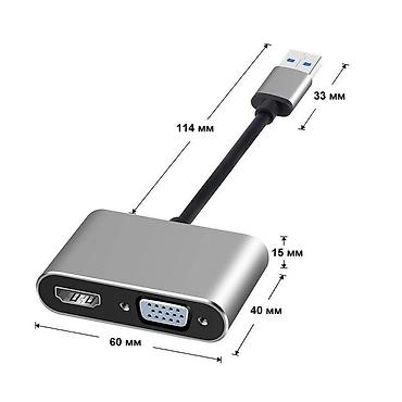 notebook: Адаптер USB 3.0 to HDMI+VGA для одновременной работы на двух — 6
