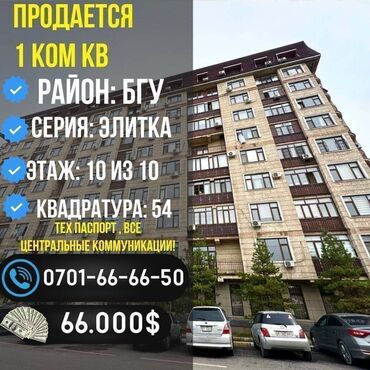 Продажа квартир: 1 комната, 54 м², Элитка, 10 этаж, Евроремонт