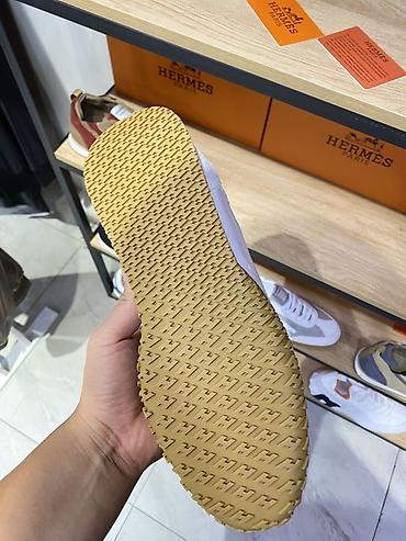 39: Кроссовки Hermes Paris, белые - Верх: комбинация гладкой кожи и замши — 3
