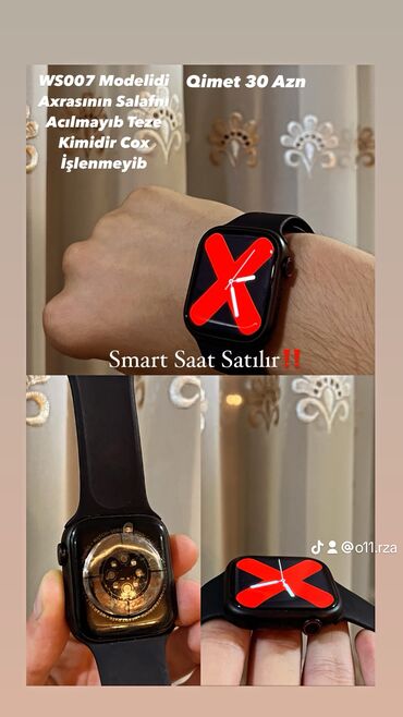 smar saat: Новый, Смарт часы, Smart, Водонепроницаемый, цвет - Черный