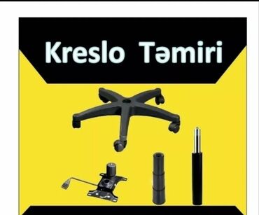 Mebel: İşlənmiş, Təkərli, Qolları tənzimlənir, Dəri