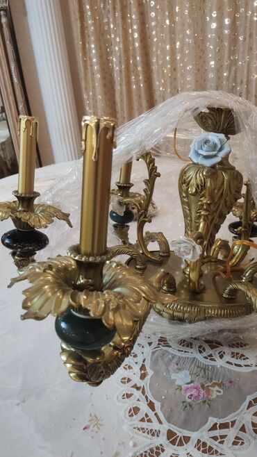 Pastel dəstləri: Çılçıraq, 3 lampa, Metal