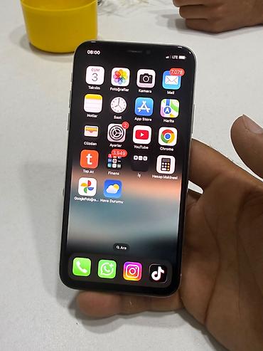 IPhone X, 64 GB, Ağ, Face ID