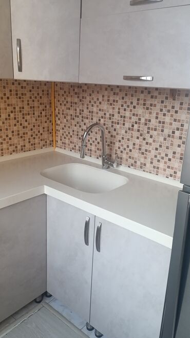 mətbəxt pərdələri: Mətbəx və hamam üçün komplekt qurğular - Mətbəx bölməsi: Açıq rəngli