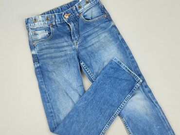 calvin klein jeans retro runner: Spodnie jeansowe, H&M, 8 lat, 128, stan - Idealny