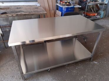 Nerjaveykalar: Nerj stollar iş masaları yıqırıq. paslanmaz poladdan yüksək — 11