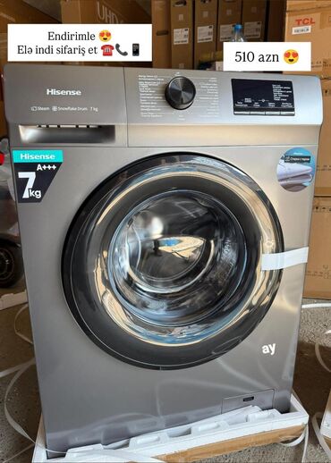 Paltaryuyan maşınlar: Paltaryuyan maşın Hisense, 7 kq, Avtomat