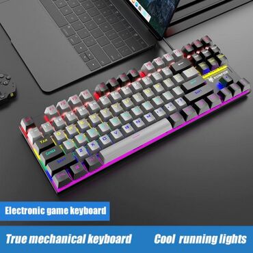 игровая клавиатура: Механическая Клавиатура XUNFOX K80 75% На голубых свитчах Состояние
