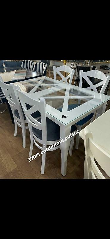 Ev və bağ: *1 gün ərzində çatdırılma olunan* ✔️Kuxna üçün stol stul dəsti✨✨ — 7