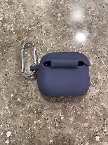 telfon qablari: Mavi rəngli silikon qulaqcıq qabı üçün qoruyucu örtük. airpods 3 üçün — 1