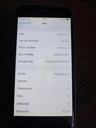 samsung mi3: Apple iPhone 6, 16 GB, Space Gray Telefon ima neciji nalog ali moze da — 6