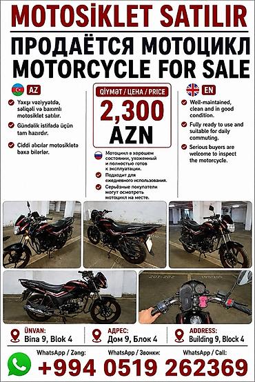 Motosiklet satılır - Günlük istifadə üçün tam hazır, baxımlı və