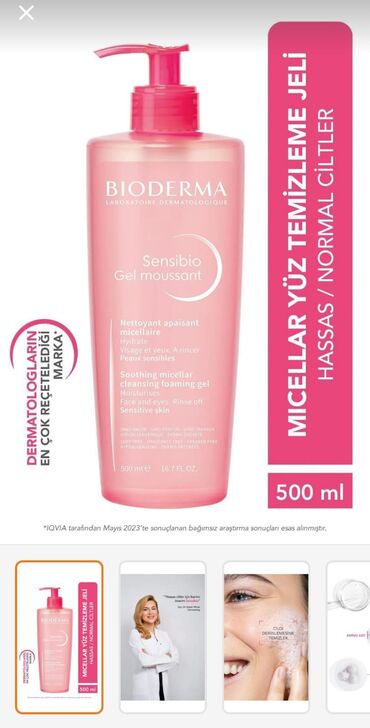 venalisa gel lakovi: Bioderma 500ml originaldır üz yuma geli səhvən quru dərilər üçün