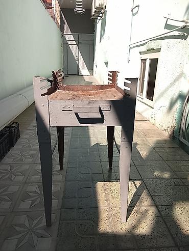 Барбекю: Metall manqal/şamdan ocağı - Material: qalın metal gövdə, möhkəm — 4