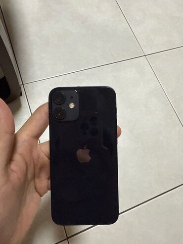 Apple iPhone: IPhone 12 mini, 256 GB, Midnight, Zəmanət, Face ID, Sənədlərlə