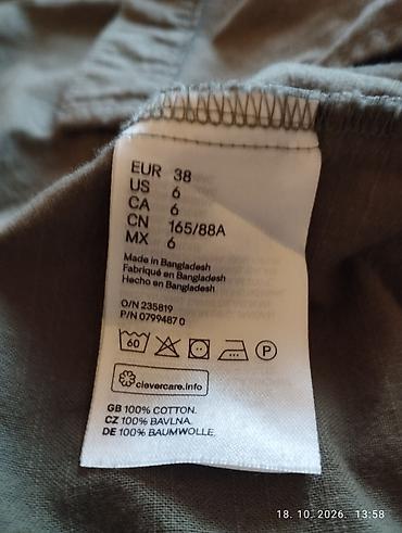 Košulje: Odlična H&M maslinasto zelena košulja-haljina / vl 38 sa — 14