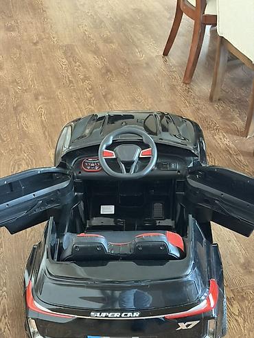 usaq masini: Uşaq üçün elektrikli minik avtomobili – “Super Car X7” - Korpus: qara — 2