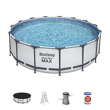 бег дорожки: Каркасный круглый бассейн Bestway Steel Pro MAX - Диаметр: 4,57 м - — 1