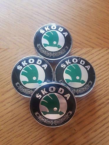 Gume i felne: ČEPOVI ZA FELNE ŠKODA 60 MM / 56 MM - ZELENI - ORIGINALNI | — 3